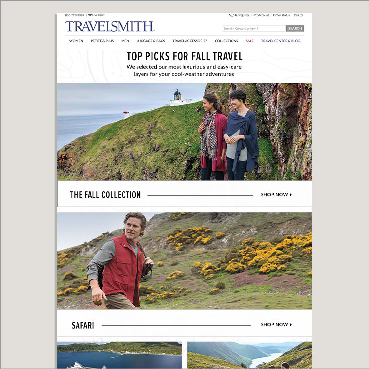TravelSmith gateway - collections