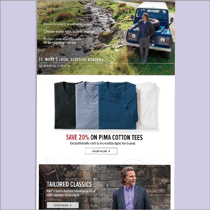 TravelSmith gateway - men's collection
