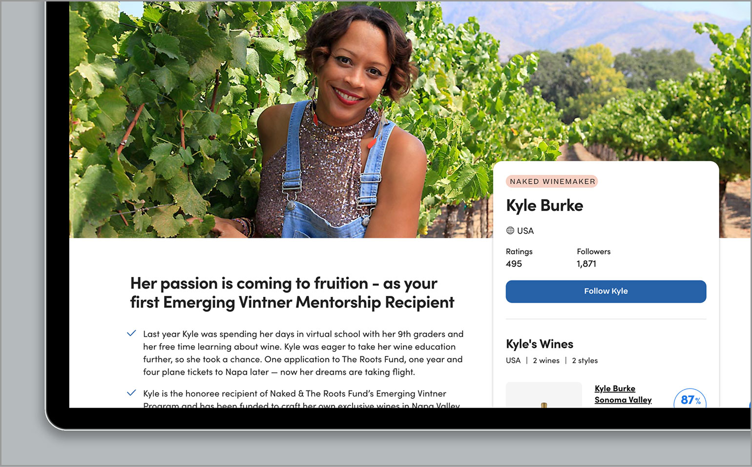 Winemaker Kyle Burke photography